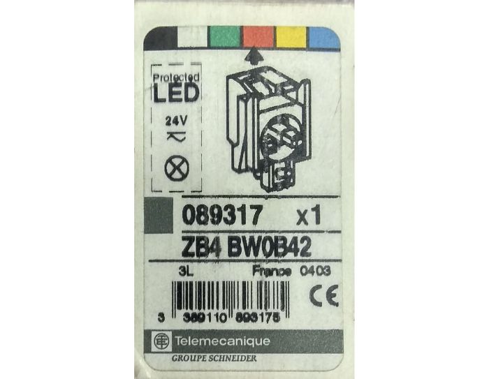 Блок контактный ZB4 BW0B42 24V DC красный Telemecanique(089317)