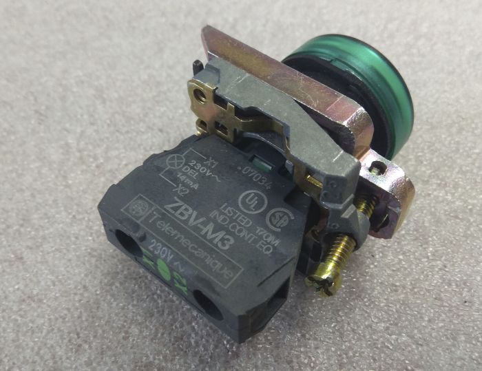 Блок световой XB4 BVM3 230V AC Telemecanique зеленый(089200)