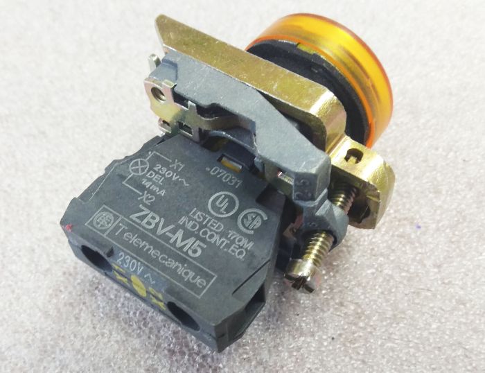 Блок световой XB4 BVM5 230V AC Telemecanique желтый(089202)