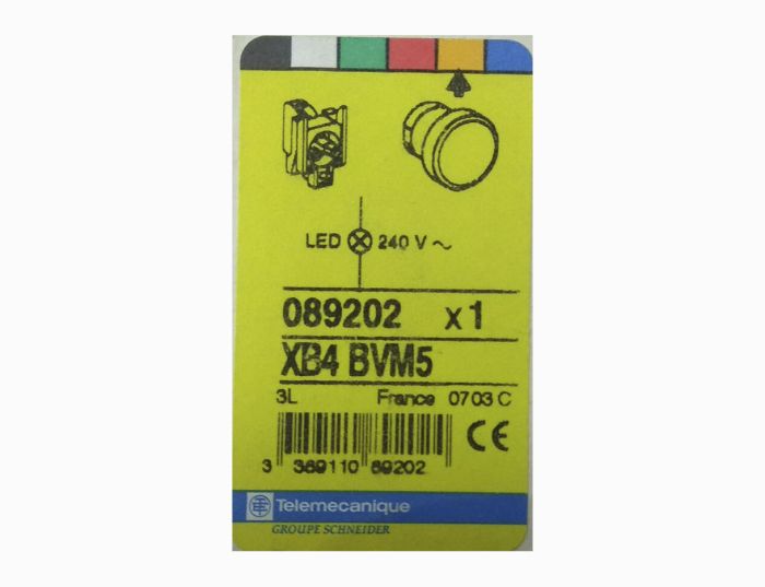Блок световой XB4 BVM5 230V AC Telemecanique желтый(089202)