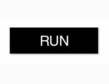 Шильдик ZBY 02334 "RUN" черный Telemecanique(009720)