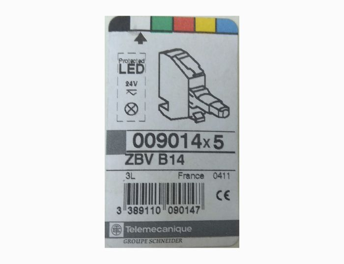 Елемент світлодіодний ZBV B14 24V DC Telemecanique білий(009014)