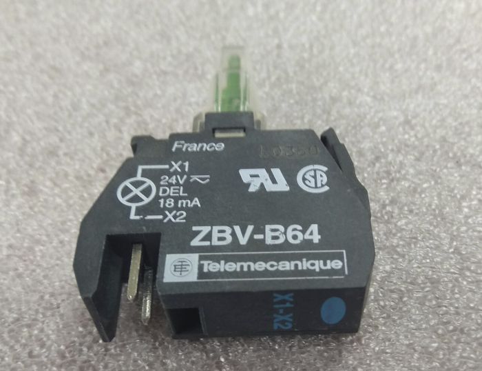 Елемент світлодіодний ZBV B64 24V DC Telemecanique синій(009018)