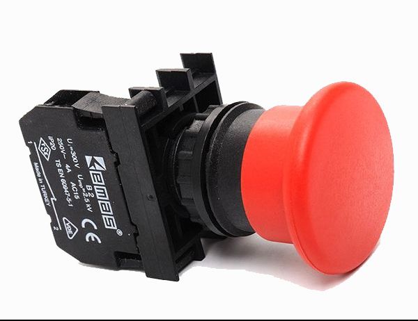 Кнопка B 200 МК "грибок" аварийная без фикс.1НЗ EMAS(B200MK)