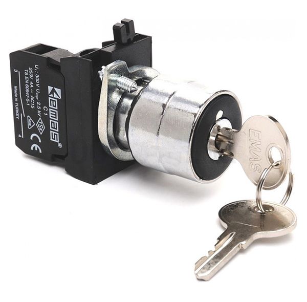 Кнопка CM102A31 c ключем 2-0-1 (1НО+1НЗ) IP65 EMAS(CM102AA30)