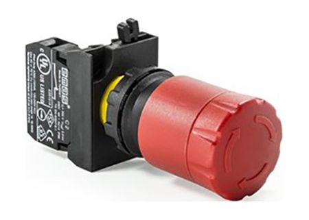 Кнопка CP200 E30 "грибок" аварийная D=30мм с фикс. и возв.поворотом 1НЗ EMAS IP65(CP200E30)