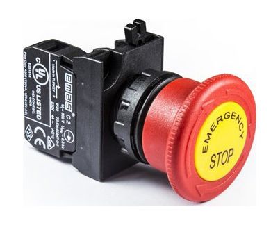 Кнопка CP200 EE "грибок" аварийная D=40мм с табличкой с фикс. и возвр. поворотом 1НЗ EMAS IP65(CP200EE)