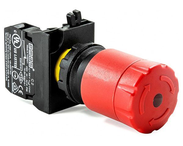 Кнопка CP200 ES30 "грибок" аварийная D=30мм с фикс. и возв.поворотом 1НЗ EMAS IP65(CP200ES30)