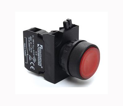 Кнопка CP200DK нажимная круглая (1НЗ) красная - пластик IP65 EMAS(CP200DK)