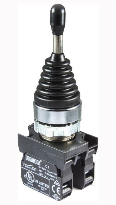 Кнопка-джойстик CM101DJ21 2-позиционая без фиксации (2НО) - метал IP65 EMAS(CM101DJ21)