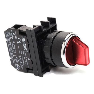Переключатель B101SL31K 2-0-1 c фикс. в 1 полож. красный (2НО) EMAS(B101SL31K)