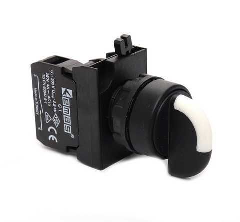 Переключатель CP100S20 0-1 с фиксацией (1НО) - пластик IP65 EMAS(CP100S20)