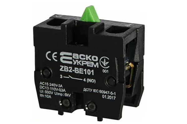 Блок-контакт  ZB2-BE101 1 Н.О. контакт для постов АСКО(A0140010027)