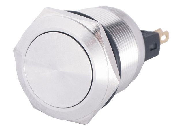 Кнопка металлическая TYJ 22-211 плоская без фиксации АСКО(A0140010124)