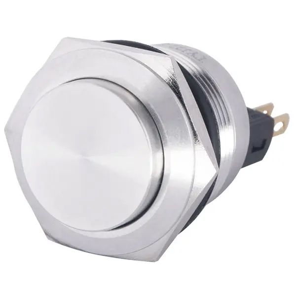 Кнопка металлическая TYJ 22-221 с выступом без фиксации АСКО(A0140010126)