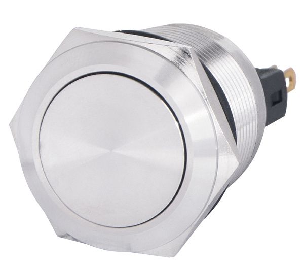 Кнопка металлическая TYJ 22-311 плоская с фиксацией АСКО(A0140010125)