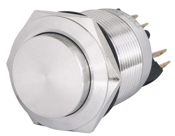 Кнопка металлическая TYJ 22-321 с выступом с фиксацией АСКО(A0140010127)