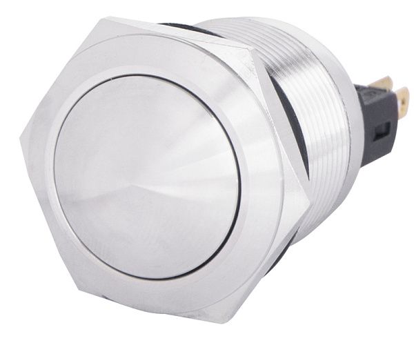 Кнопка металлическая TYJ 22-331 выпуклая с фиксацией АСКО(A0140010130)