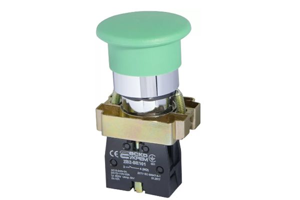 Кнопка управления XB2-BC31 зеленый грибок (d 40 мм)  АСКО(A0140010052)