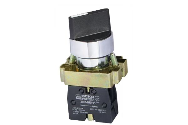 Кнопка управления XB2-BD33 поворотный хвостовик АСКО(A0140010005)