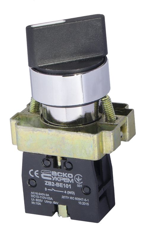Кнопка управления XB2-BD41 поворотный хвостовик с самовозвратом АСКО(A0140010076)