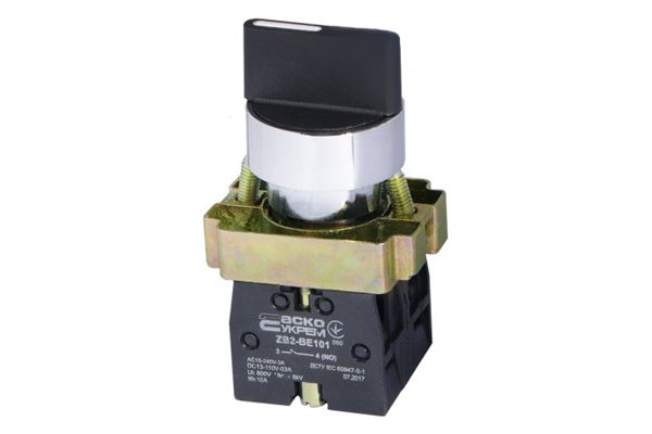 Кнопка управления XB2-BD53 поворотный хвостовик АСКО(A0140010045)