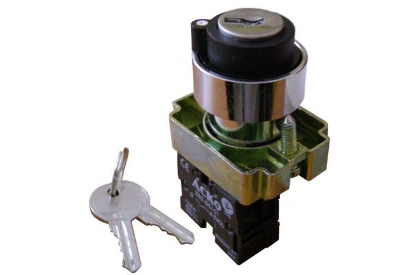 Кнопка управления XB2-BG33 поворотная с ключом АСКО(A0140010010)