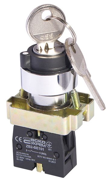 Кнопка управления XB2-BG41 поворотная с ключом АСКО(A0140010011)