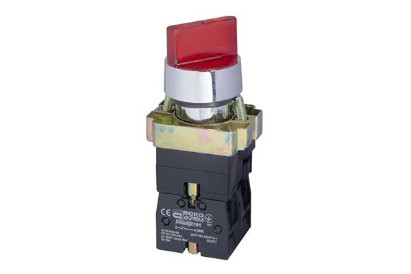 Кнопка управления XB2-BK2465 2-х поз.с подсв.красная АСКО(A0140010067)