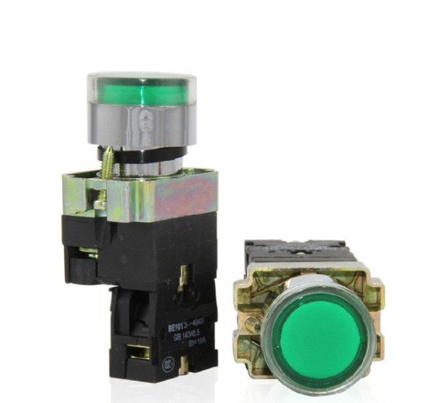 Кнопка управления XB2-BW3371 зеленая АСКО с подсветкой(A0140010021)