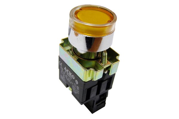 Кнопка управления XB2-BW3571 желтая АСКО с подсветкой(A0140010053)