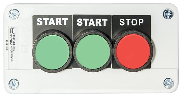 Пост XAL-B361H29 на 3 кнопки "Старт-Старт-Стоп" АСКО(A0140020008)