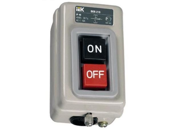 Выключатель кнопочный ВКИ-216 10А 230/400В ИЭК(KVK20-10-3)