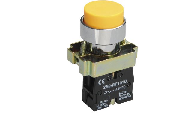 Кнопка управления LAY5-BL51 без подсветки желтая 1з ИЭК(BBT71-BL-K05)