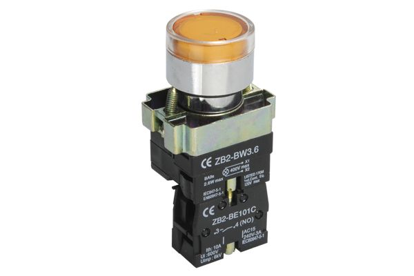 Кнопка управления LAY5-BW3561 с подсветкой желтый 1з ИЭК(BBT50-BW-K05)