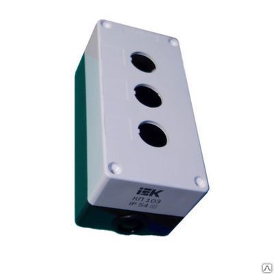 Корпус КП103 для кнопок 3 места белый ИЭК(BKP10-3-K01)