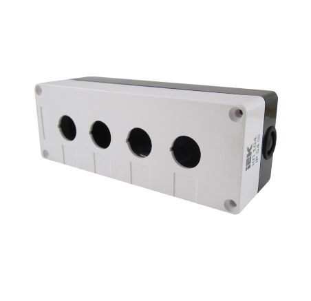 Корпус КП104 для кнопок 4 места белый ИЭК(BKP10-4-K01)