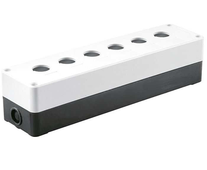 Корпус КП106 для кнопок, 6 мест, белый Techno Systems(TNSy5500301/1)