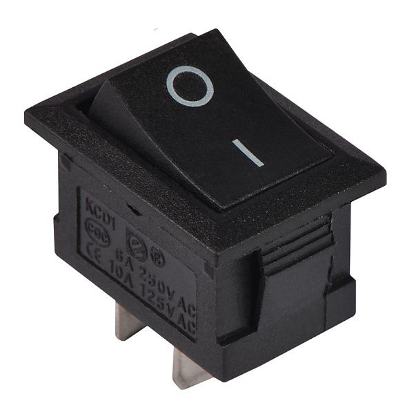 Переключатель 1 кл. KCD1-101 B/B ВМЕСТО YL211-05 (черный) АСКО(A0140040050)