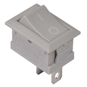 Перемикач 1 кл. KCD1-101 Grey/Grey ЗАМІСТЬ YL211-01 (сірий) АСКО(A0140040051)