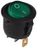 Переключатель 1 кл. KCD1-5-101N GR/B 220V ВМЕСТО YL213-03 (круглый зеленый с подсветкой) АСКО(A0140040072)