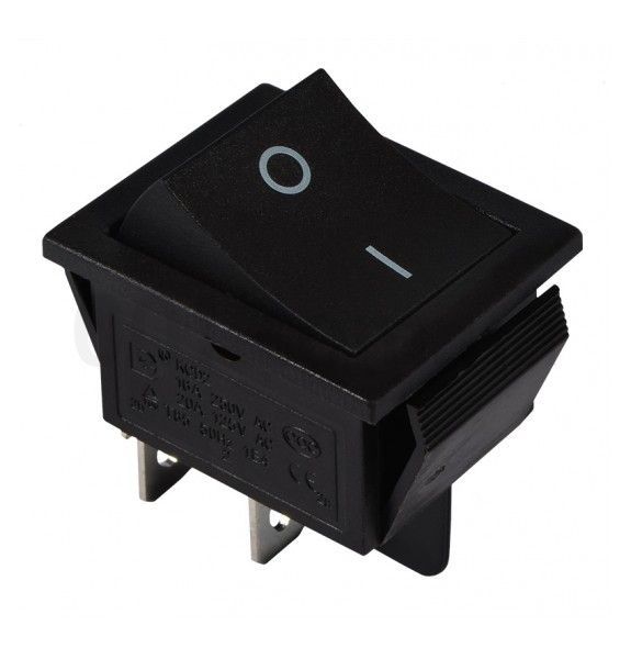 Переключатель 1 кл. KCD2-201W B/B (черный с защитой) АСКО очікується 28.11.25(A0140040113)