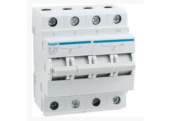 Переключатель ввода резерва SF263 250В/63А, 1+N, 4м Hager(SF263)
