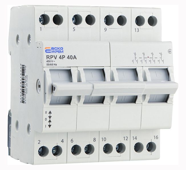 Переключатель ввода ручной RPV 4P 40A (1-0-2) Аско(A0010220012)