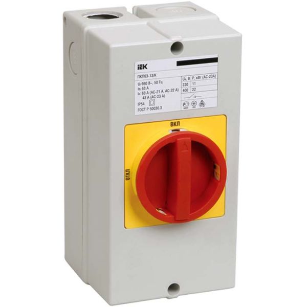 Переключатель кулач. ПКП10-13 /К 10А "откл-вкл" 3Р/400В  ІЕК(BCS33-010-1)