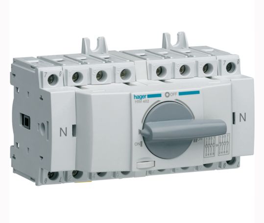 Переключатель модульный трехпозиц. HIM402 I-0-II до 16мм2, 4п 20А(HIM402)