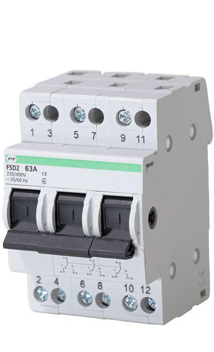 Переключатель трехпозиционный FSD2 3P 63A 1-0-2 Промфактор(FSD23063)
