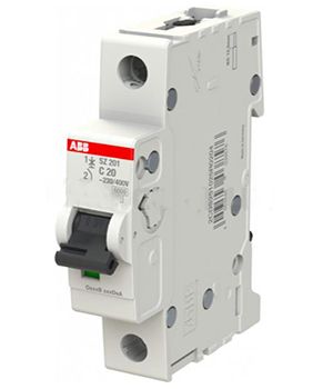 Вимикач автоматичний SZ201-C20 6кА ABB(2CDS251025R0204)