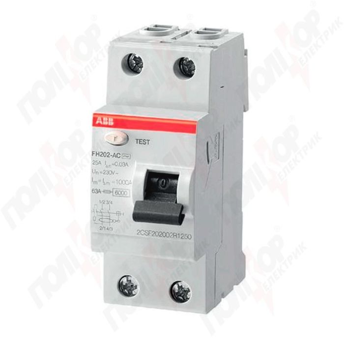 Диференційне реле FH 202 AC-40/0.03(2CSF202002R1400)