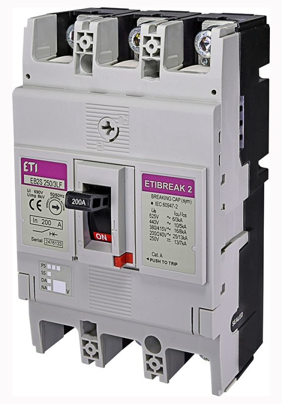 Вимикач автоматичний EB2S 250/3LF 200А 3P 16kA ETI(4671812)